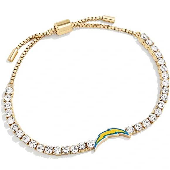 SOLD! BAUBLEBAR x NFL LA Chargers Adjustable Bracelet Gold Lightening Bolt